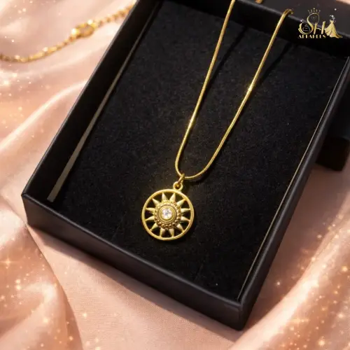 Sun flower Wheel Nacklace