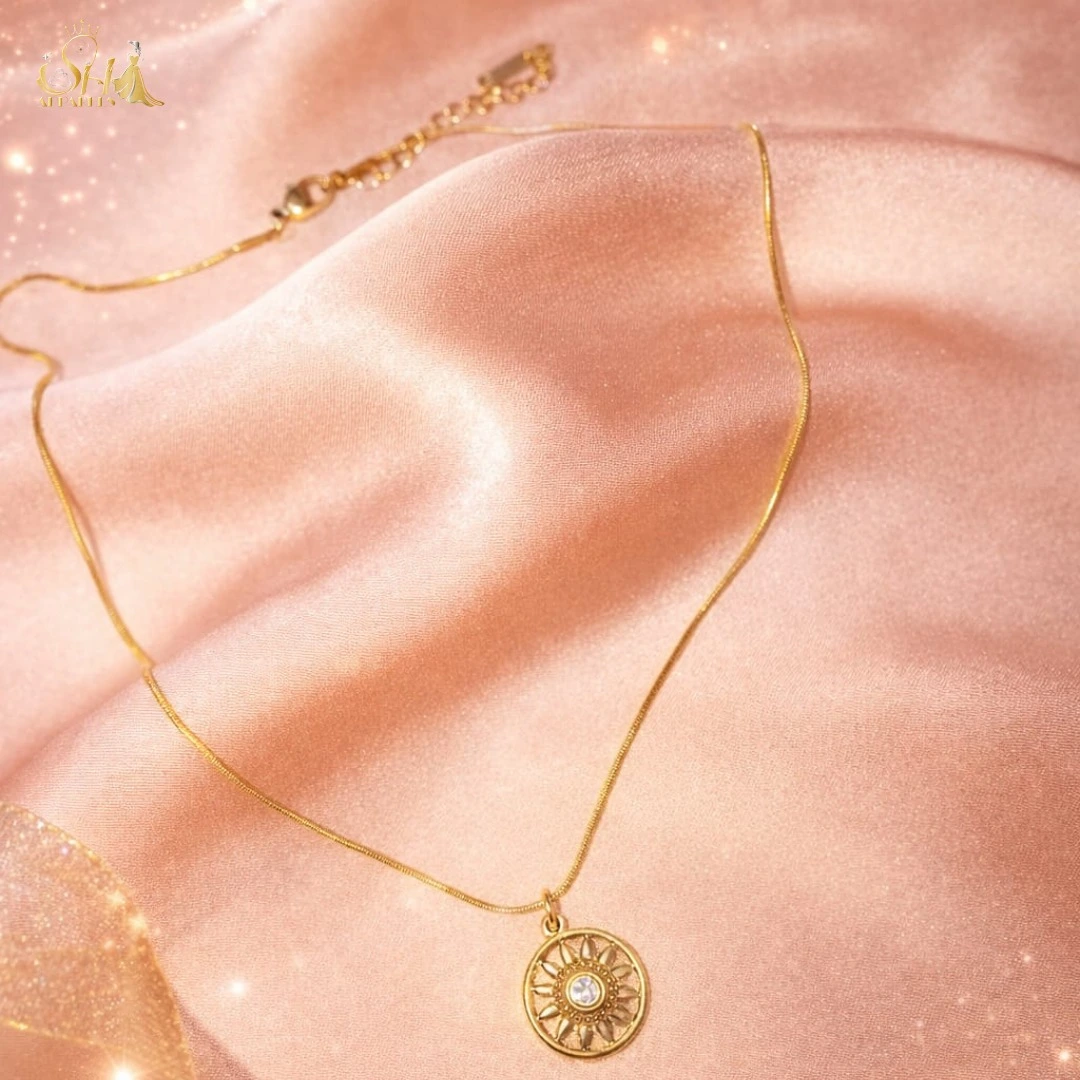 Sun flower Wheel Nacklace