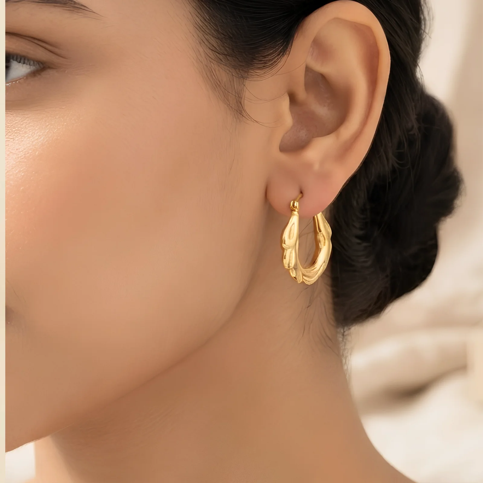 Gold Coin Rose Nacklace,Stainless steel stylish Ear ring,Baybo Ring