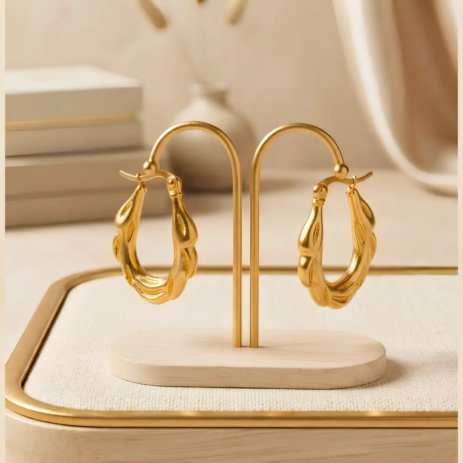 Gold Coin Rose Nacklace,Stainless steel stylish Ear ring,Baybo Ring
