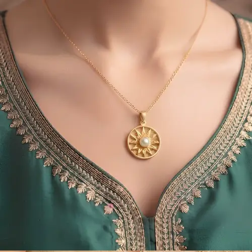 Sun flower Wheel Nacklace
