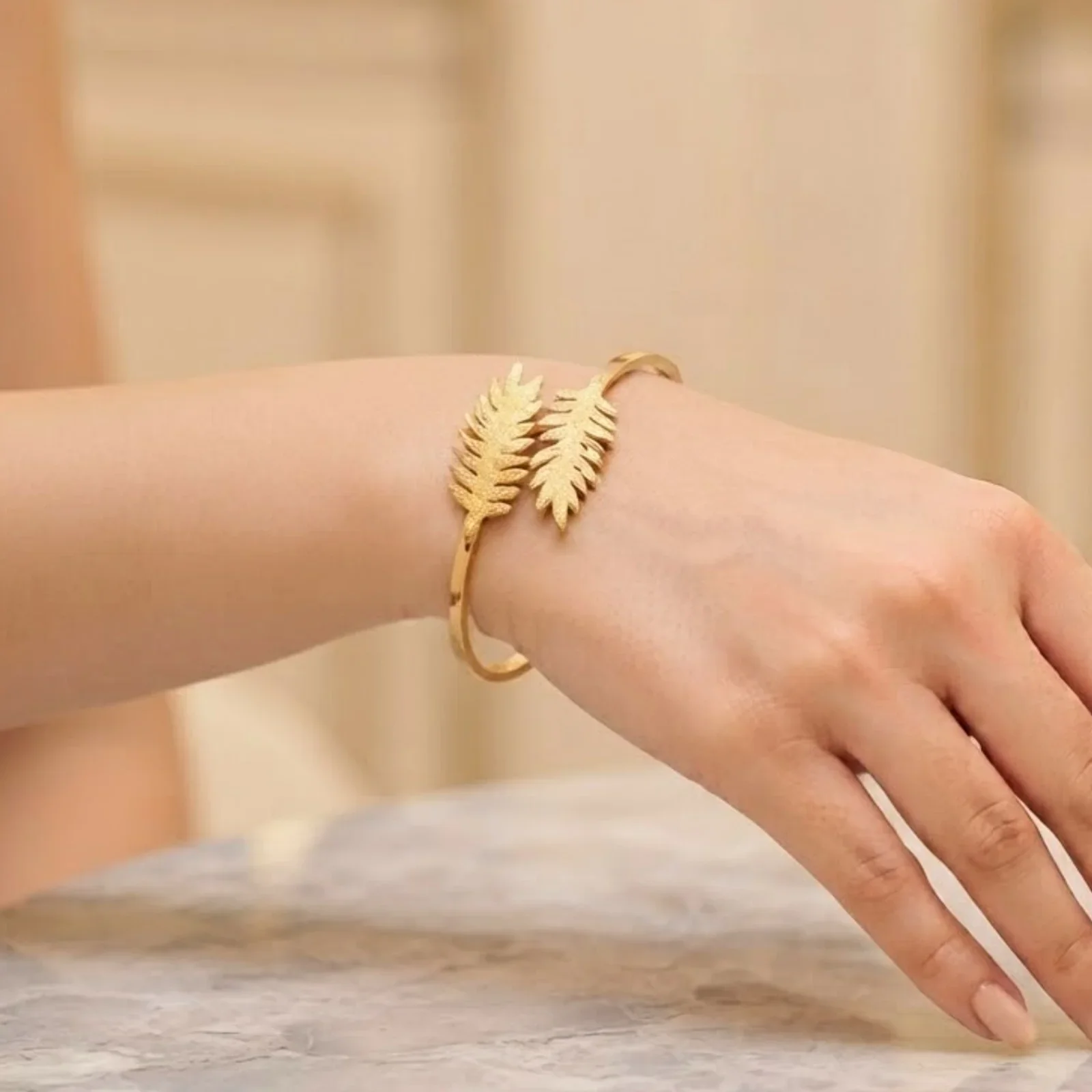 Gold Leaf Hand Cuf
