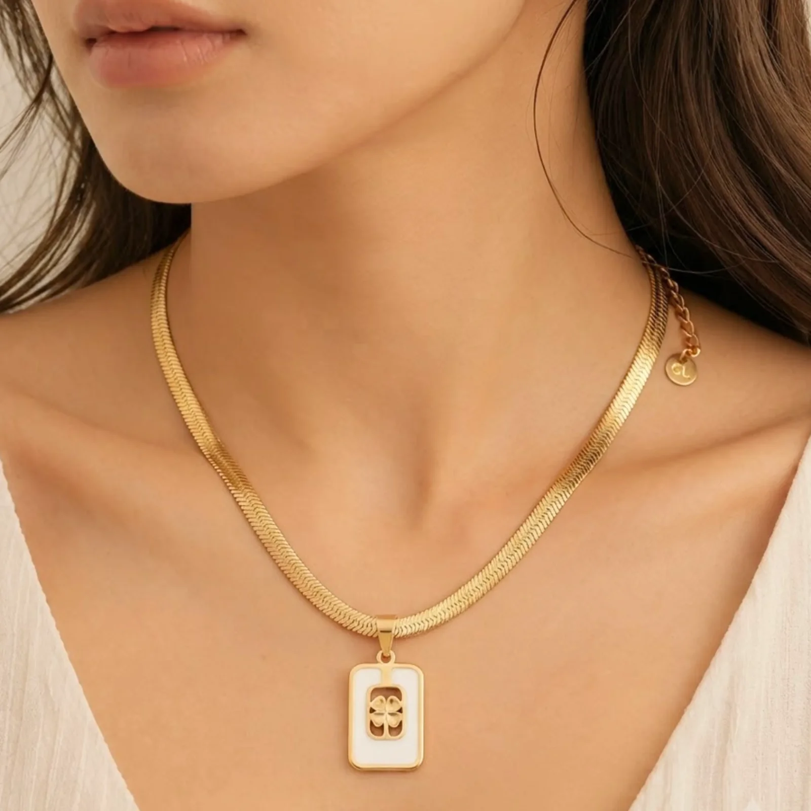 Gold Ticket  Necklace ,1Karrat parls studs