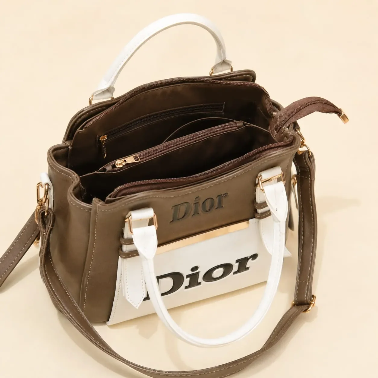 DOUBLE TONE CHIC  HANDBAG