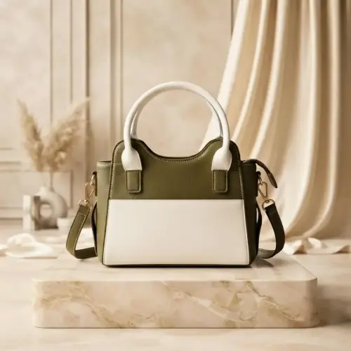 DOUBLE TONE CHIC  HANDBAG