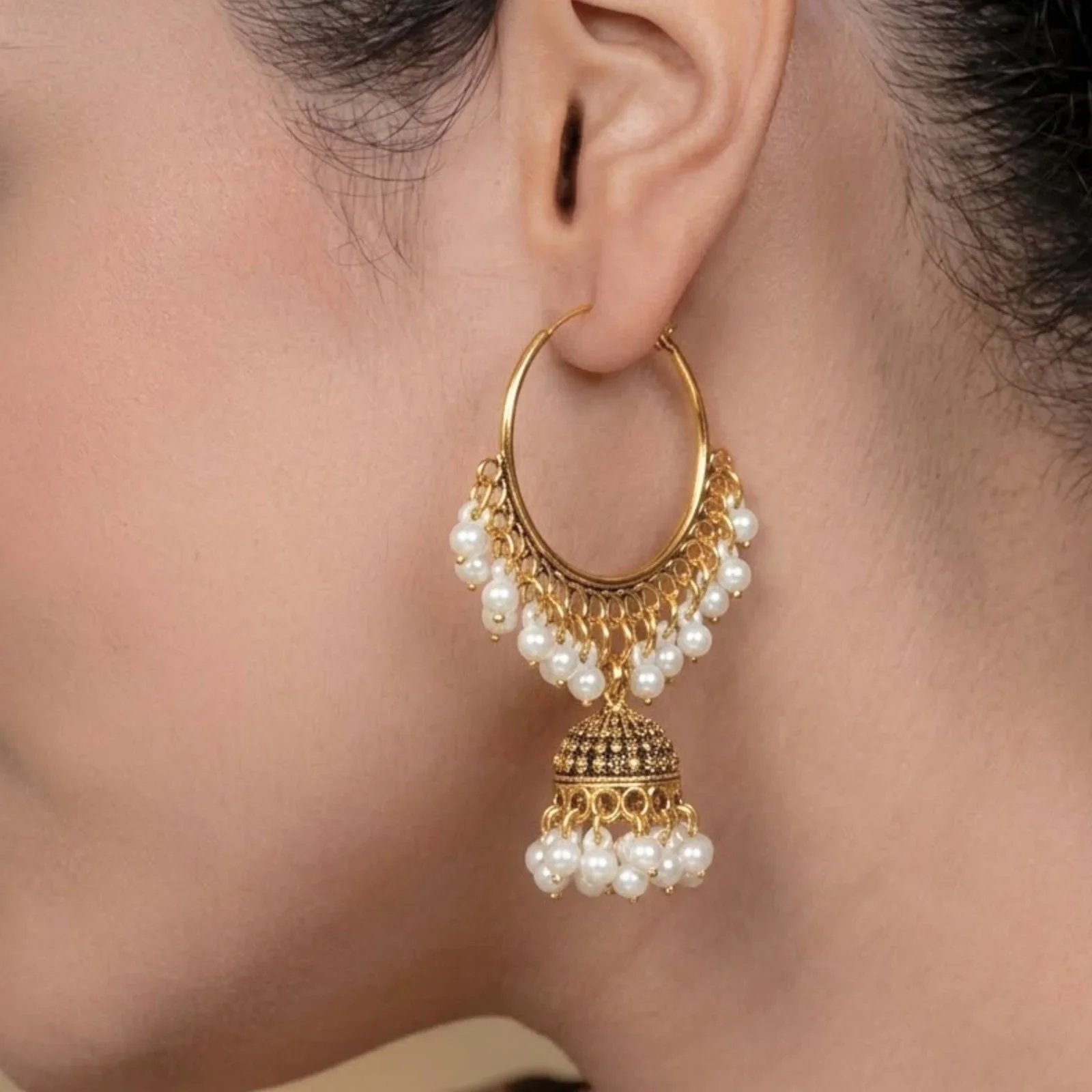 GOLDEN AURA JHUMKI