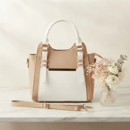 DOUBLE TONE CHIC  HANDBAG