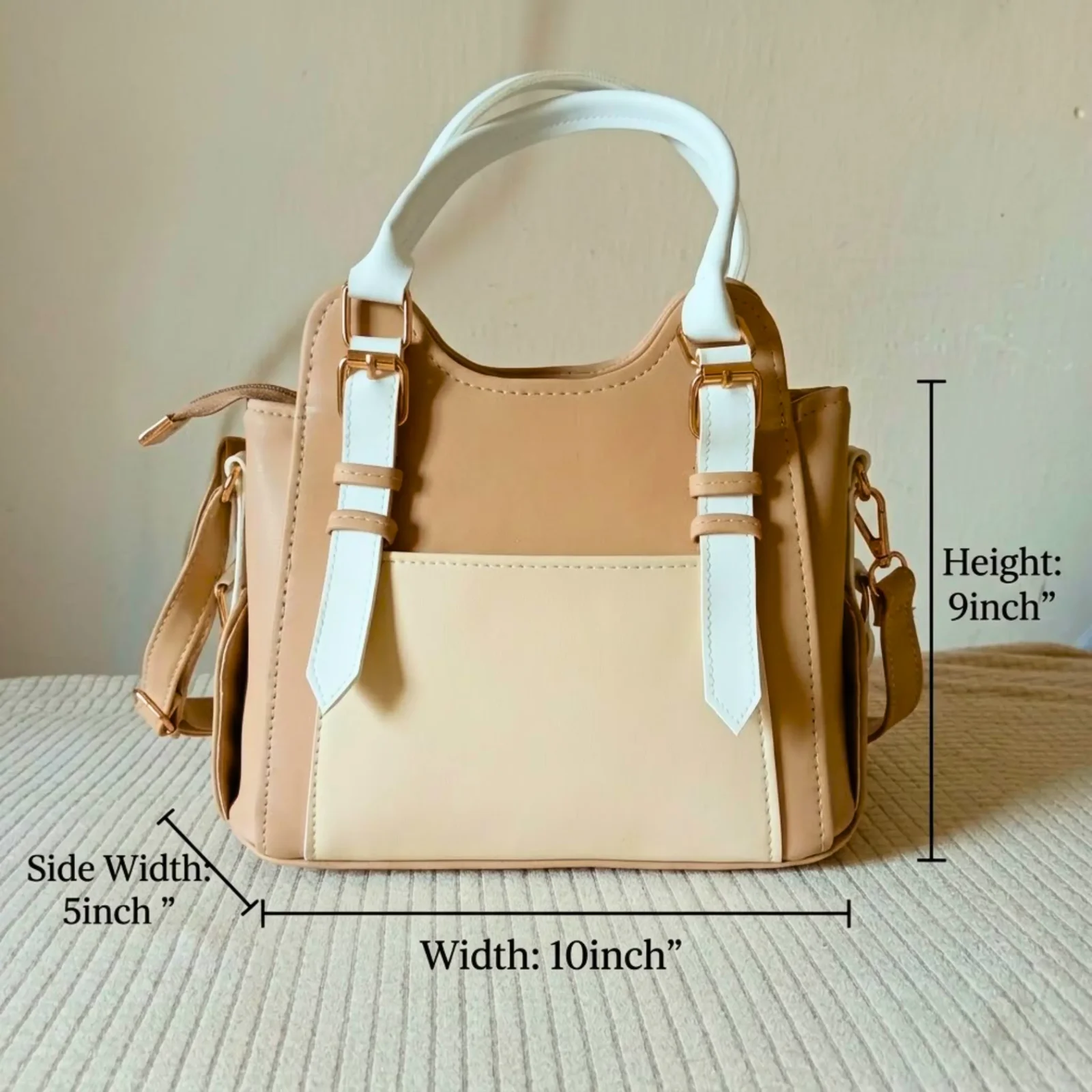 DOUBLE TONE CHIC  HANDBAG