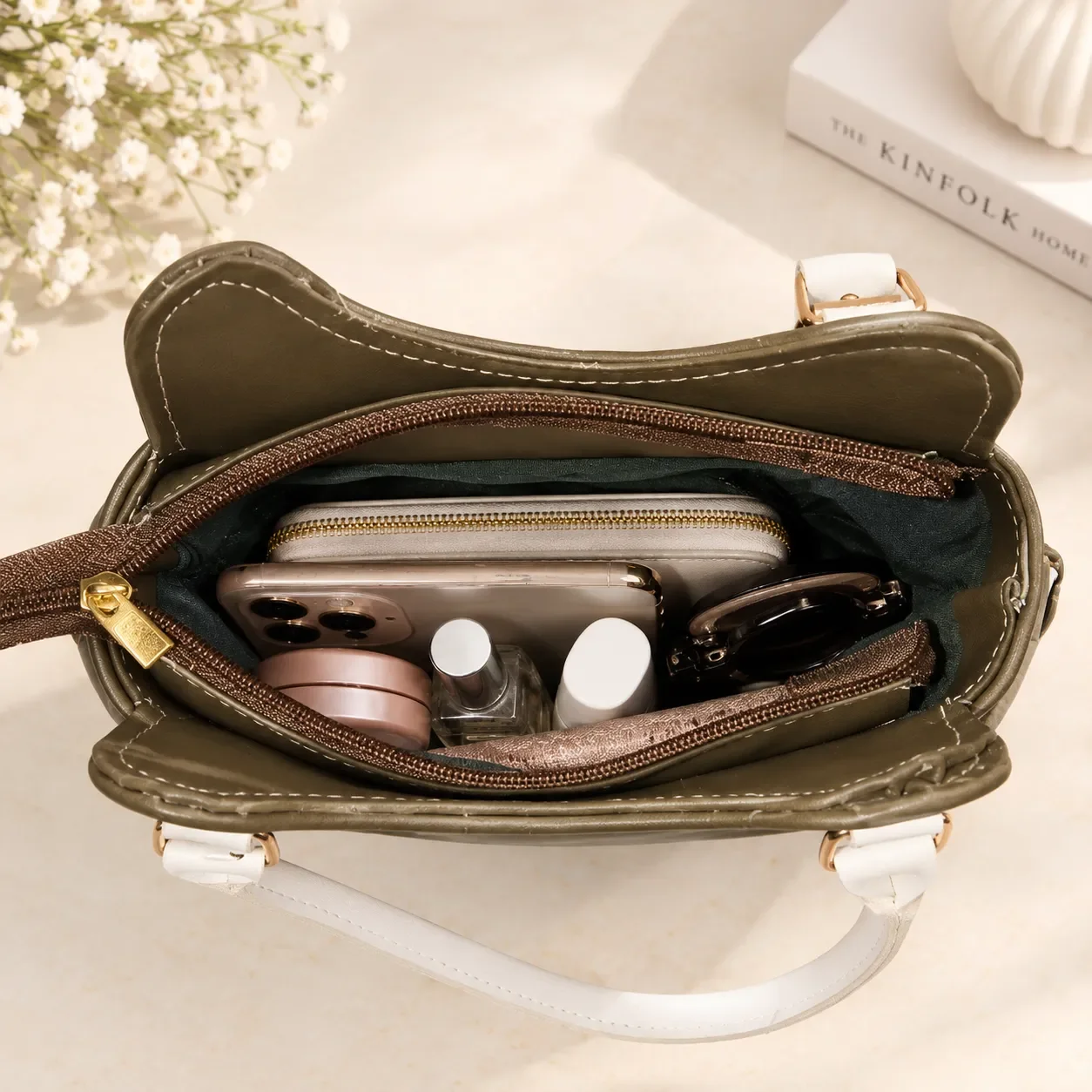 DOUBLE TONE CHIC  HANDBAG